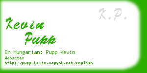 kevin pupp business card